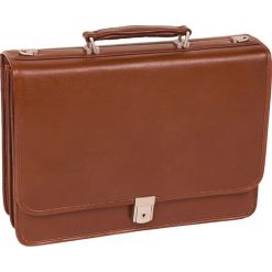 Teczka MCKLEIN Lexington 17 cali Brazowy. Pomarańczowe torby męskie skórzane Mcklein, w paski, ze skóry, eleganckie, na ramię, małe. Za 858,99 zł.