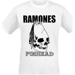 Ramones Pinhead T-Shirt biały. Białe t-shirty męskie Ramones, l, z nadrukiem, z okrągłym kołnierzem. Za 74,90 zł.
