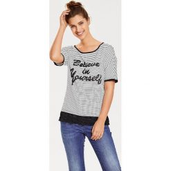 T-shirty damskie: Koszulka w kolorze czarno-białym