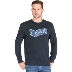GAS Takao/R Bluza Niebieski. Niebieskie bluzy męskie Gas, xl, z haftami, z bawełny, bez kołnierzyka, bez rękawów, bez kaptura. Za 514,95 zł.