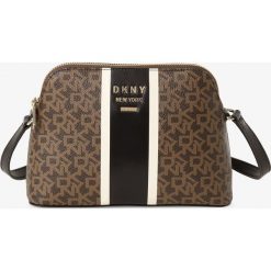 DKNY - Damska torebka na ramię – Whitney-Dome, brązowy. Pomarańczowe torebki klasyczne damskie DKNY, z nadrukiem, eleganckie, na ramię, z nadrukiem, bez dodatków. Za 899,95 zł.