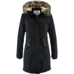 Parka z miękkim sztucznym futerkiem po wewnętrznej stronie bonprix czarny. Czarne parki damskie bonprix. Za 249,99 zł.