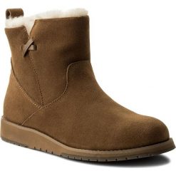 Buty EMU AUSTRALIA - Beach Mini W11026 Chestnut. Pomarańczowe koturny damskie marki EMU Australia, z wełny, bez obcasa, na koturnie, bez zapięcia. W wyprzedaży za 369,00 zł.