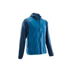 Kurtka - Wiatrówka Do Biegania Męska Run Wind Niebieska. Niebieskie kurtki sportowe męskie KALENJI, m, bez wzorów, z poliesteru, bez kaptura, do biegania. Za 49,99 zł.