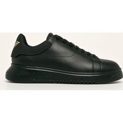Emporio Armani - Buty. Czarne sneakersy męskie Emporio Armani, z gumy, bez zapięcia. Za 1029,00 zł.