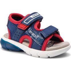 Sandały GEOX - B S.Flexyper B.B B922UB 014BU C0735 M Navy/Red. Niebieskie sandały chłopięce Geox, ze skóry ekologicznej, bez zapięcia. W wyprzedaży za 159,00 zł.