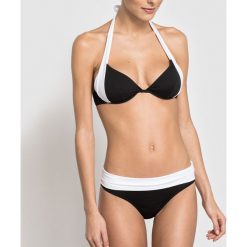 Stroje kąpielowe damskie: Góra od kostiumu kąpielowego typu halter bikini, dwukolorowa