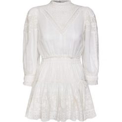 Sukienka LOVESHACKFANCY VIOLA. Brązowe sukienki dziewczęce LoveShackFancy, w koronkowe wzory, z koronki, wiktorianskie, bez rękawów, rozkloszowane. Za 1380,00 zł.