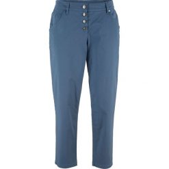 Spodnie chino "papertouch" 7/8, WIDE bonprix indygo. Niebieskie chinosy damskie bonprix. Za 89,99 zł.