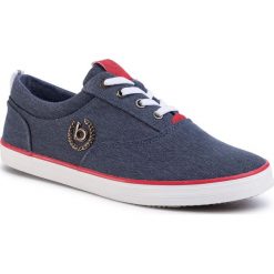 Tenisówki BUGATTI - 321-50204-6950-4130 Dark Blue/Red. Niebieskie półbuty męskie Bugatti, bez wzorów, z materiału, bez zapięcia. W wyprzedaży za 169,00 zł.