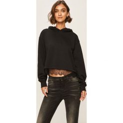Calvin Klein Jeans - Bluza. Czarne bluzy damskie Calvin Klein Jeans, s, bez wzorów, z bawełny, bez rękawów, z kapturem. W wyprzedaży za 399,90 zł.