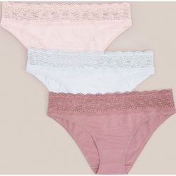 Bawełniane majtki 3 pack - Niebieski. Niebieskie majtki damskie Reserved, s, z bawełny. Za 39,99 zł.