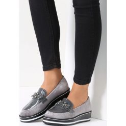 Szare Mokasyny Delight Shroud. Szare mokasyny damskie marki ballada, ze skóry, na płaskiej podeszwie. Za 39,99 zł.
