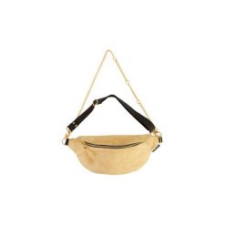 Beżowa nerka zamsz. Brązowe nerki damskie Sacky.bag, w paski, z tkaniny, duże, bez dodatków. Za 123,50 zł.