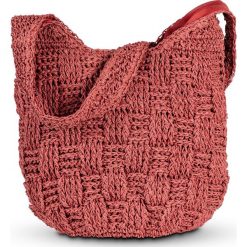 Torba słomiana shopper bonprix rabarbarowy. Różowe torby damskie na zakupy bonprix, bez wzorów, bez dodatków. Za 74,99 zł.