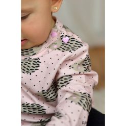 Bluzy dziewczęce: Różowa bluza dziecięca jeże
