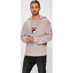 Fila - Bluza. Szare bluzy męskie rozpinane marki Fila, l, z nadrukiem, z bawełny, z kapturem. Za 339,90 zł.