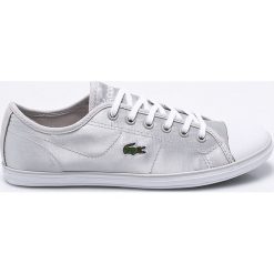 Lacoste - Tenisówki Ziane. Szare trampki i tenisówki damskie marki Lacoste, z gumy, na sznurówki. W wyprzedaży za 299,90 zł.