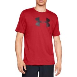 Under Armour Big Logo SS Tee 1329583-600. Czerwone t-shirty męskie Under Armour, xxl, bez wzorów, bez kołnierzyka. W wyprzedaży za 89,99 zł.
