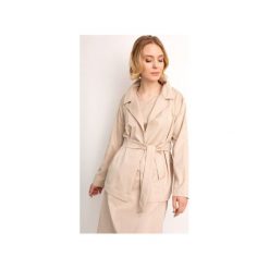 Marynarka KEEP WALKING LIGHT BEIGE. Brązowe marynarki damskie s, z tkaniny. Za 399,00 zł.