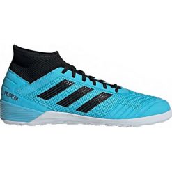 Buty halowe adidas Predator 19.3 In M F35615. Niebieskie buty sportowe męskie Adidas, z syntetyku, bez zapięcia, do piłki nożnej. W wyprzedaży za 409,00 zł.