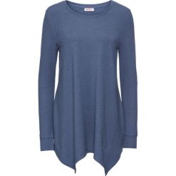 Bluzy damskie: Bluza z dłuższymi bokami, długi rękaw bonprix indygo melanż