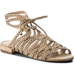 Sandały LIU JO - Sandalo Flat Ibis S18047 P0021 Camel/Gun Metal B3009. Brązowe klapki damskie marki Liu Jo, bez wzorów, ze skóry, bez obcasa, na obcasie. W wyprzedaży za 479,00 zł.
