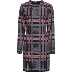 Sukienka dzianinowa bonprix ciemnoniebiesko-czerwono-biały w paski. Niebieskie sukienki dzianinowe bonprix, w paski, midi. Za 119,99 zł.