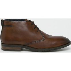 S. Oliver - Buty wysokie. Pomarańczowe buty wizytowe męskie S.Oliver, ze skóry, z okrągłym noskiem, na sznurówki. W wyprzedaży za 199,90 zł.