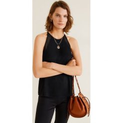 Mango - Top Halt. Białe bluzki damskie Mango, s, bez wzorów, z wiskozy, bez kołnierzyka. W wyprzedaży za 49,90 zł.