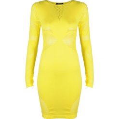 Marciano Guess Sukienka. Sukienki damskie Guess, z aplikacjami, z tkaniny, z okrągłym kołnierzem, z długim rękawem, długie, dopasowane. Za 199,00 zł.