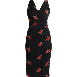 Sukienki hiszpanki: WAL G. V NECK ROSE Sukienka etui black