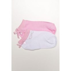 Blukids - Skarpetki dziecięce (2-pack). Różowe skarpetki dziewczęce Blukids, bez wzorów, z elastanu. W wyprzedaży za 7,90 zł.