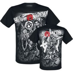 Sons Of Anarchy Reaper T-Shirt czarny. Czarne t-shirty męskie marki Sons Of Anarchy, l, z nadrukiem, z okrągłym kołnierzem. Za 79,90 zł.