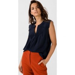 Pepe Jeans Joan Bluzka Niebieski. Niebieskie bluzki damskie Pepe Jeans, l, bez wzorów, z wiskozy, bez kołnierzyka, bez rękawów. Za 306,95 zł.