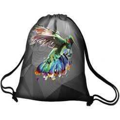 Worek w kolorze szarym ze wzorem - (S)39 x (W)47 cm. Szare plecaki damskie Bertoni, z tkaniny. W wyprzedaży za 47,95 zł.