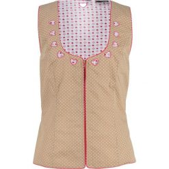 Gorset ludowy z zamkiem bonprix beżowy w kropki. Brązowe gorsety damskie bonprix, bez wzorów. Za 54,99 zł.
