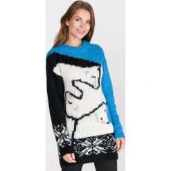 TWINSET Sweter Niebieski Biały. Niebieskie bluzy damskie Twinset, xs, bez wzorów, z wiskozy, bez rękawów, bez kaptura. Za 979,95 zł.
