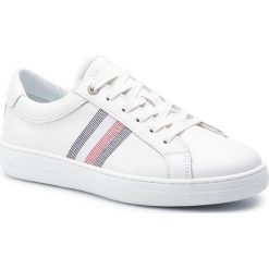 Sneakersy TOMMY HILFIGER - Cosrporate Dress Sneaker FW0FW04148 White 100. Białe półbuty damskie TOMMY HILFIGER, ze skóry. W wyprzedaży za 369,00 zł.