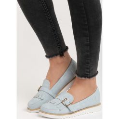 Niebieskie Mokasyny Heart Pain. Niebieskie mokasyny damskie Born2be, ze skóry. Za 39,99 zł.