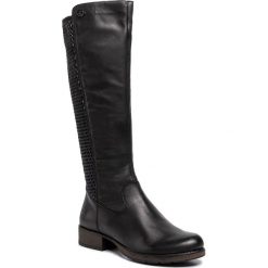 Kozaki RIEKER - Z9591-00 Schwarz. Czarne kozaki damskie Rieker, ze skóry ekologicznej, bez obcasa, na obcasie, bez zapięcia. Za 399,00 zł.