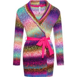 Sweter rozpinany bonprix lila - różowy. Fioletowe swetry damskie bonprix, bez wzorów, bez rękawów, bez kaptura. Za 129,99 zł.