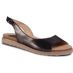 Sandały LASOCKI - ARC-MARINA-01 Grey. Szare klapki damskie Lasocki, bez wzorów, ze skóry, bez obcasa. Za 129,99 zł.