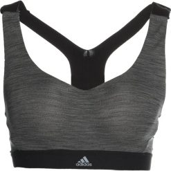 Biustonosze sportowe: adidas Performance COMMITTED RACER Biustonosz sportowy darkgreyheather/black