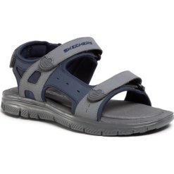 Sandały SKECHERS - Upwell 51874/NVCC Nvy/Chrcl. Szare klapki męskie Skechers, bez wzorów, ze skóry ekologicznej. Za 199,00 zł.