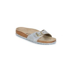Klapki Birkenstock MADRID. Szare klapki damskie Birkenstock, bez wzorów, bez obcasa. Za 287,20 zł.