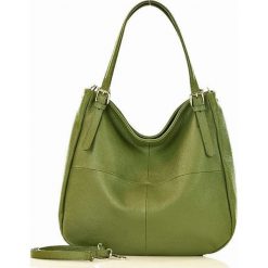 MARCO MAZZINI Torebka big shopper skóra naturalna - zieleń khaki. Żółte torby damskie na zakupy MAZZINI, w paski, ze skóry, biznesowe, na ramię, bez dodatków. Za 289,00 zł.