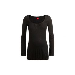 Esprit Bluzka z długim rękawem dla kobiet w ciąży black - czarny. Czarne bluzki damskie marki Esprit, bez wzorów, z elastanu, bez kołnierzyka, moda ciążowa, z długim rękawem. Za 149,00 zł.