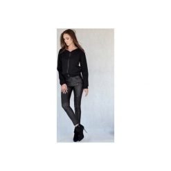 Bluza bomberka z rękawami z siatki. Czarne bluzy damskie Yoka, s, bez wzorów, z bawełny, bez rękawów, bez kaptura. Za 209,00 zł.
