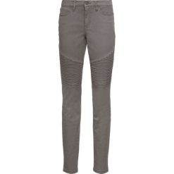Spodnie biker SKINNY bonprix szary. Szare rurki damskie bonprix. Za 109,99 zł.